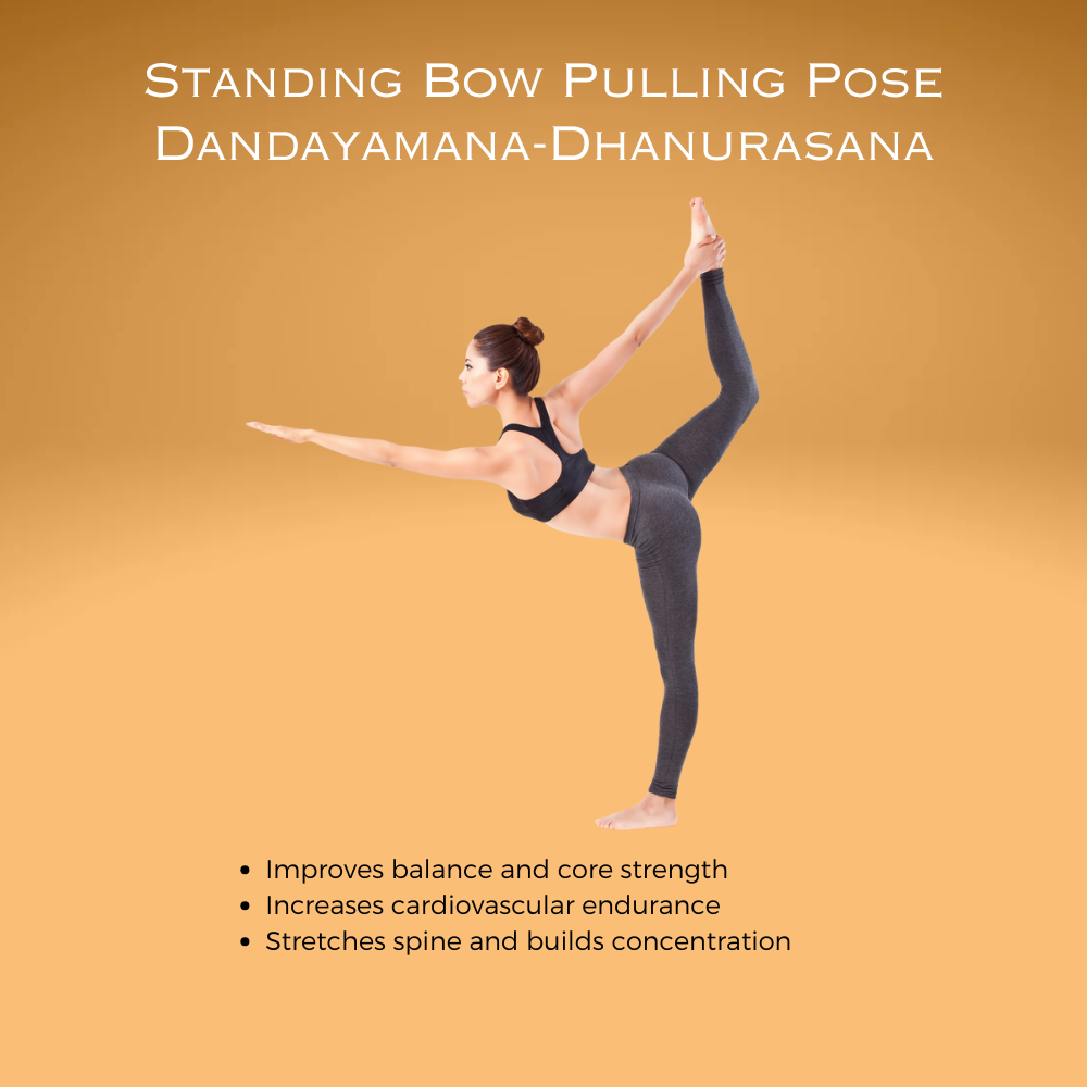 Standing Bow Pulling Pose Dandayamana-Dhanurasana